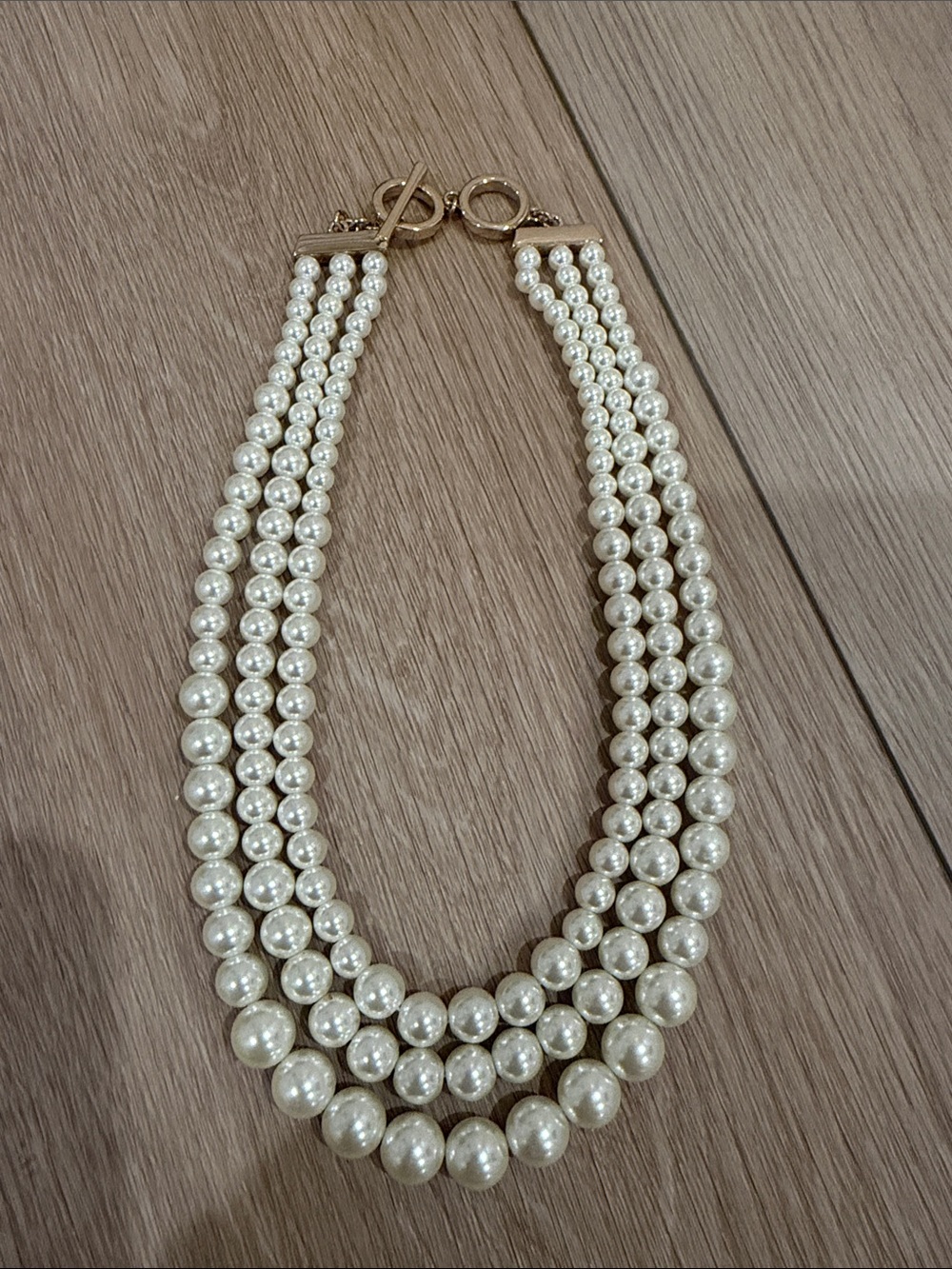 Charter Club Cream Multi-Strand Pearl Necklace with Gold-Tone Clasp